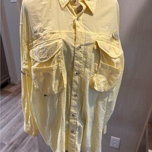 Columbia Yellow Button-Up Shirt